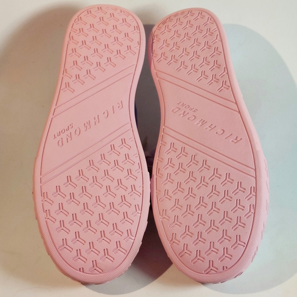 John Richmond pink & blue printed leather union jack sneakers, EU41, NWT, SS23 - Picture 8 of 10